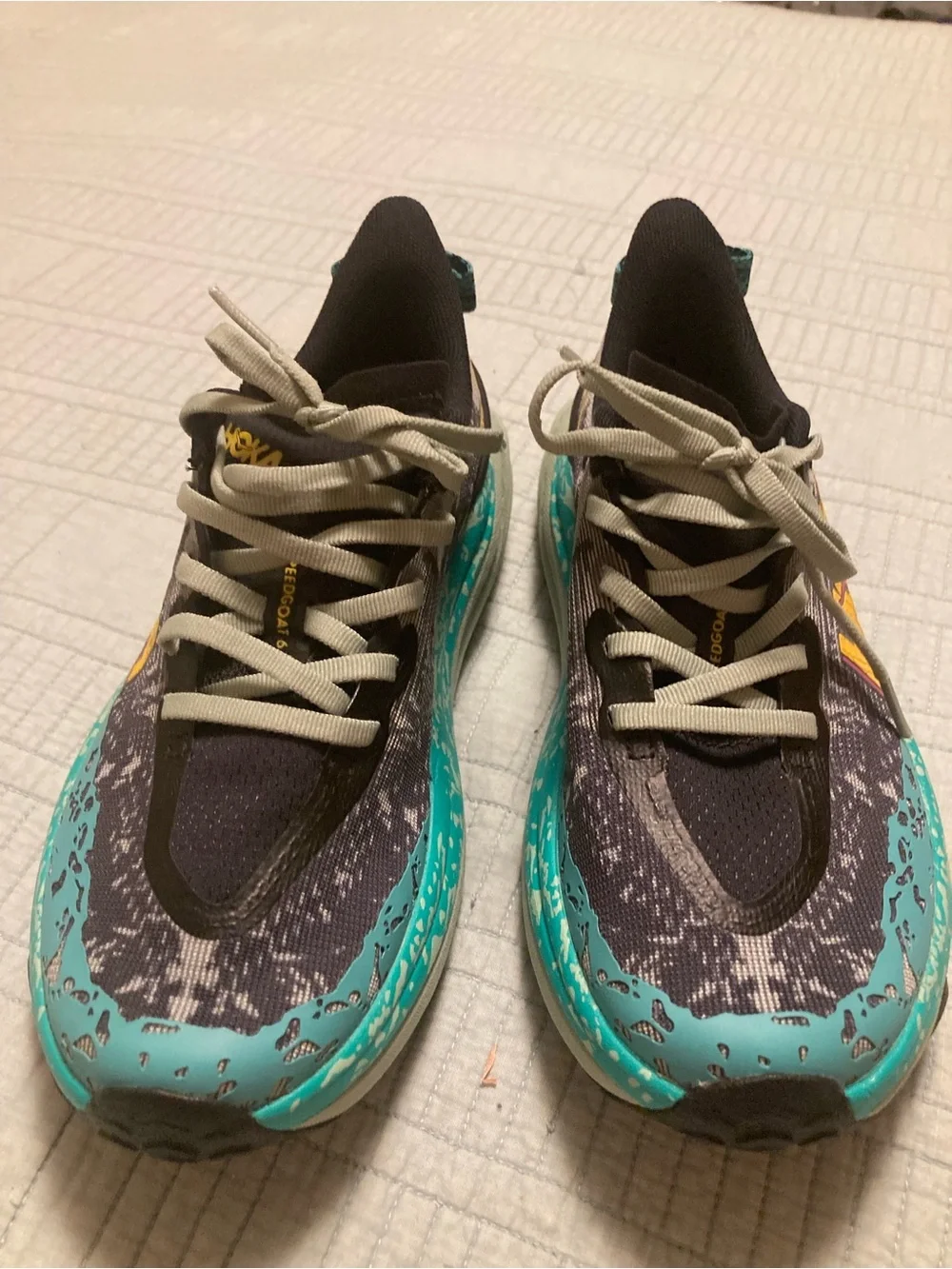 Hoka One One Speedgoat Women's Trail Runners - Teal/Purple/Black/Yellow